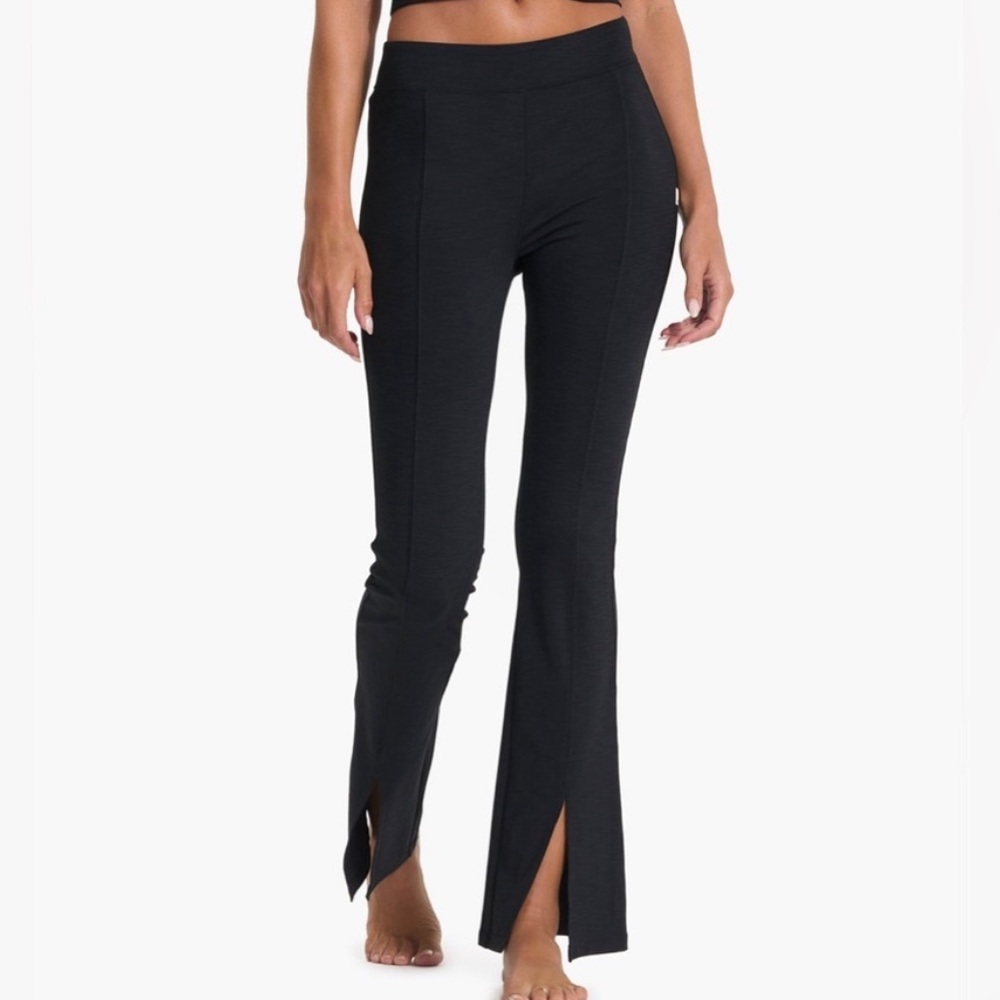 Vuori Lux Rib Split Bootcut Pants Black S